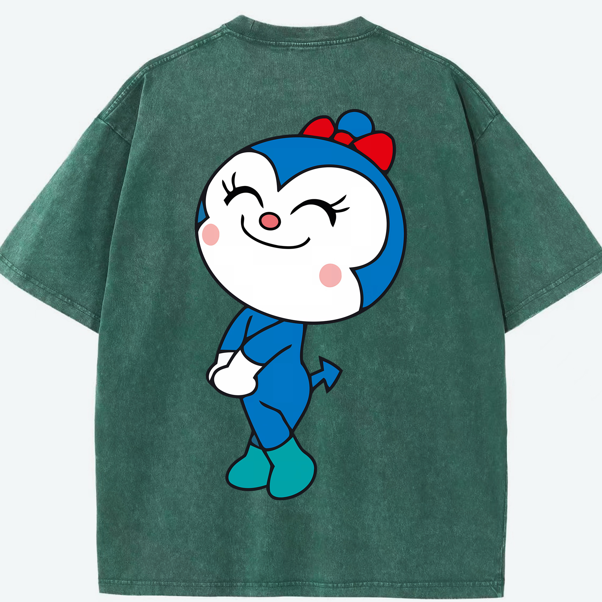 （画像用） アンパンマン Anpanman 綿100% ヴィンテージ風 半袖Tシャツ（背面プリント）